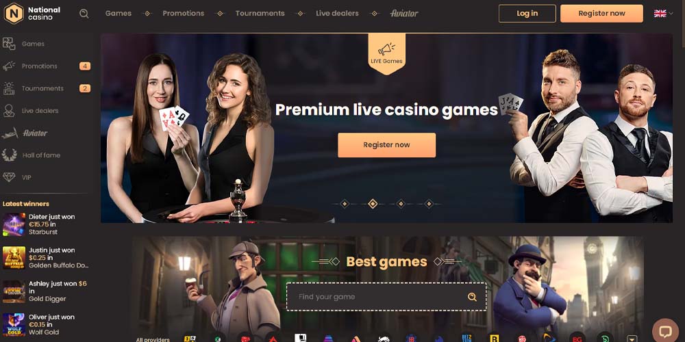 National Casino Live žaidimai