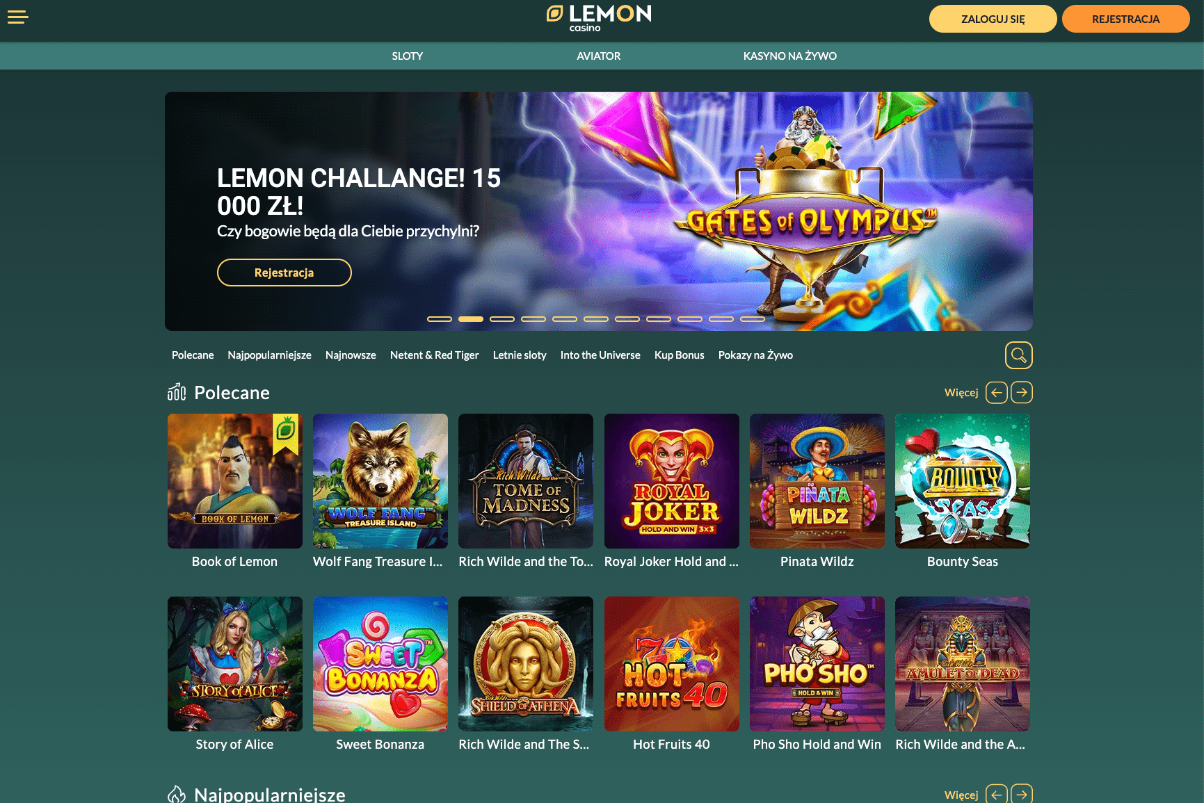 Lemon Casino Games